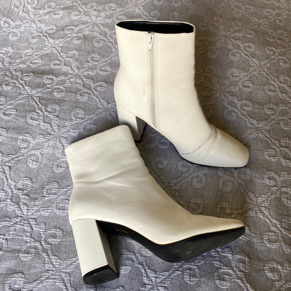 White Gogo Boots Size 10